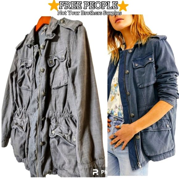 FREE PEOPLE Not your brothers Surplus coat - Picture 1 of 5